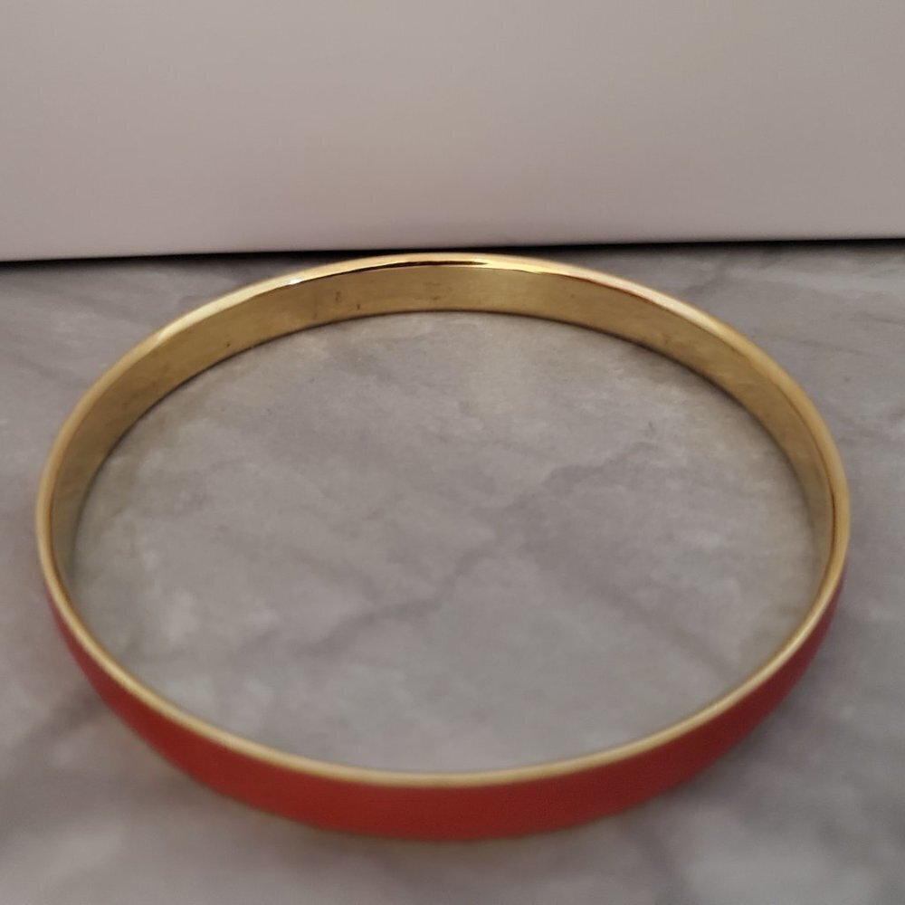 💖 Vintage Y2k 00s 2000's J. Crew Bright Red Skinny Bangle 💖 - Picture 9 of 13